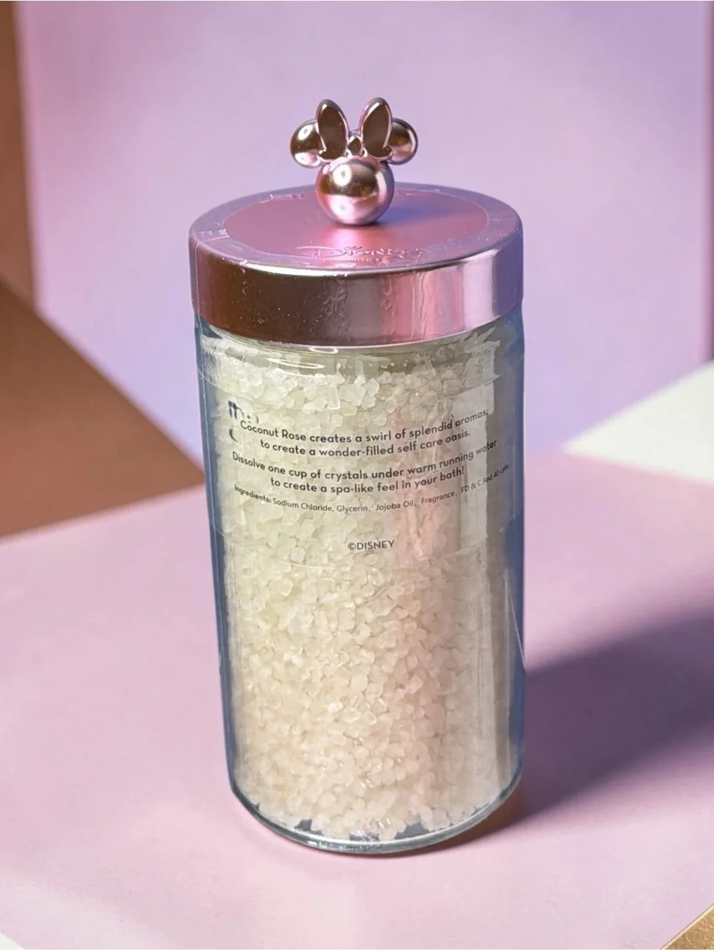 The Crème Shop Minnie Magic Melti Bath Crystals with Pink Lid